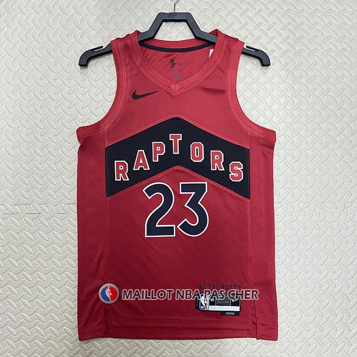 Maillot Tornto Raptors Fred Vanvleet NO 23 Icon 2022-23 Rouge